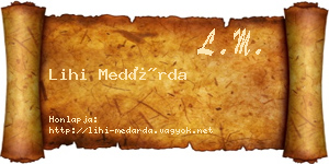 Lihi Medárda névjegykártya